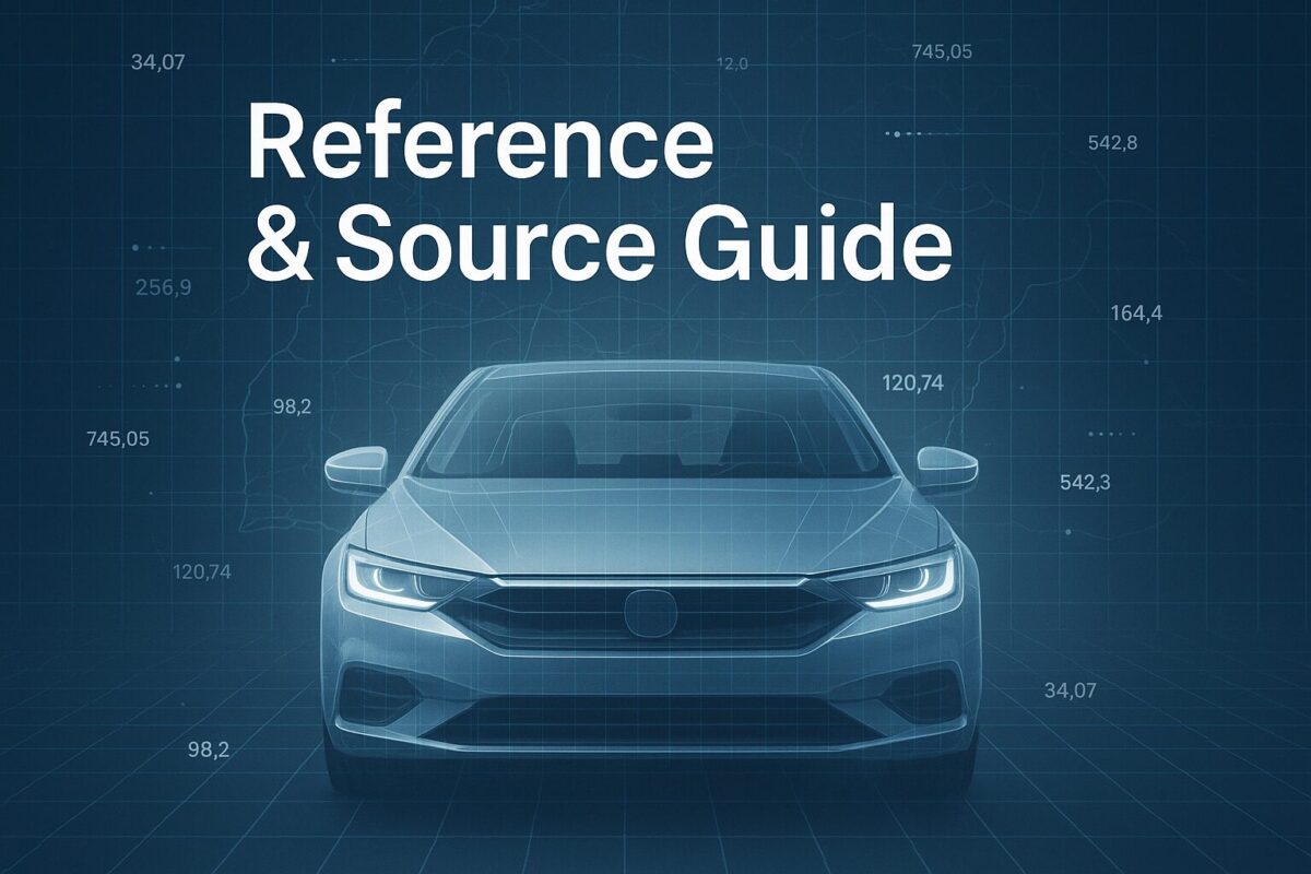 未来的なデジタルグリッドと車の輪郭を重ねた構成。 この記事の核心である「透明性・データ根拠」を象徴するモダンなビジュアル。